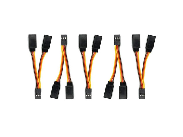 Hot 5 Pcs JR/Futaba Style Servo 1 To 2 Y Harness Leads Splitter Cable Male To Female Extension Lead Wire for RC Models 7Cm