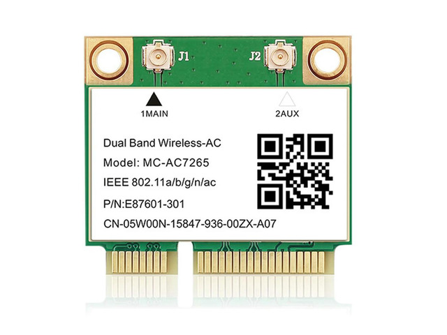 1200Mbps Bluetooth 4.2 Mini PCI-E Wifi Card -AC7265 Wireless Network Card 7265 802.11ac 2.4G 5Ghz for Laptop 7260HMW