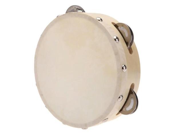 Hot 6in Hand Held Tambourine Drum Bell Metal Jingles Percussion Musical Toy for KTV Kids Games