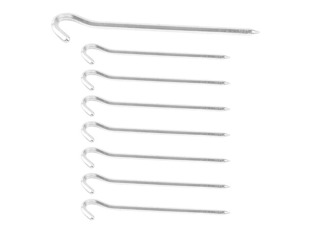 Hot Tent Pegs 8 PCS 18cm Metal Heavy Duty Tent Hooks Aluminum Alloy Rust Free Camping Tent Ground Pegs