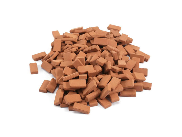 Hot 200 Pieces Mini Bricks for Landscaping Miniature Bricks Brick Wall Small Bricks for Garden Parts,1/35 Scale