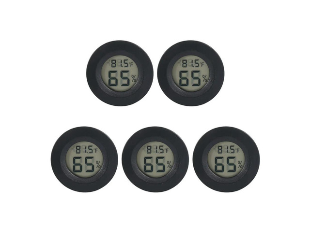 Hot 5-pack Hygrometer Thermometer Digital LCD Monitor Humidity Meter Gauge for Humidifiers Dehumidifiers