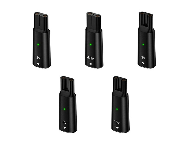 5 Pack 4.3V/8V/15V Type-C Charger Adapter USB-C Charging Converter For Oneblade Series Electric Shaver A