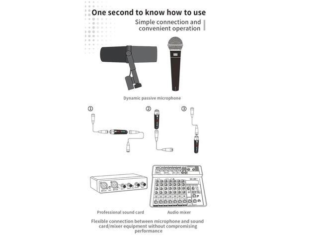 Q2 Microphone Dynamic Preamplifier 28Db Gain Dynamic Mic Amplifier 48V Metal Structure Q-2 for Live