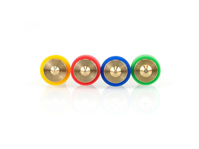 Hot 4pcs Brass Titanium Nozzle 0.25/0.4/0.6/0.8mm Heatbreak Brass Titanium Nozzle for Hotend Extruder