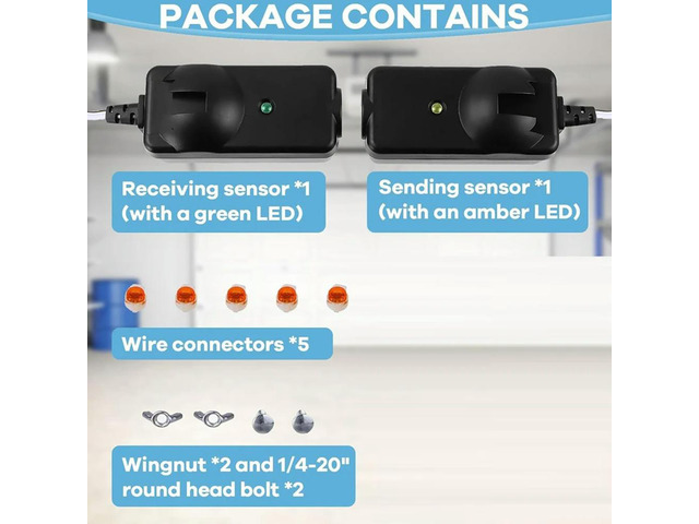 41A5034 Garage Safetysensor Kit Compatible,Garage Door Openers, Garage Door Sensors,Replacement G801CB-P 801CB 041-0136