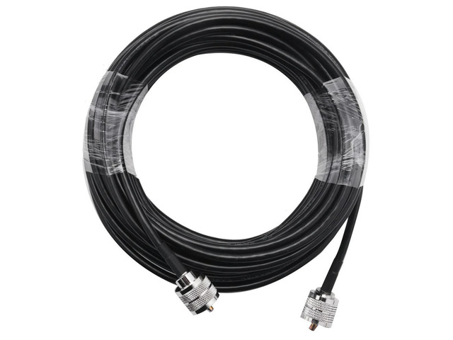 15M UHF Coaxial Cable RG58 Coax Cable PL259 Cable 50 Ohms CB Radio Antenna Cable UHF Male to UHF Male Low Loss UHF