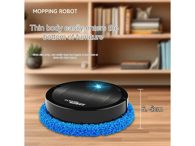 ligent Mopping Robot Household Wet and Dry Mopping Machine Portable Rechargeable Cleaning Machine Vacuum Cleaner-B