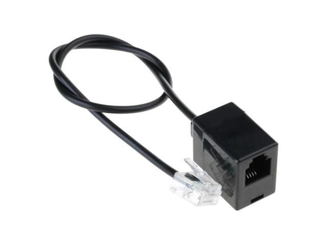 RJ11 6P4C Female to Ethernet RJ45 8P8C Male Adapter RJ45 to RJ11 Converter Cable