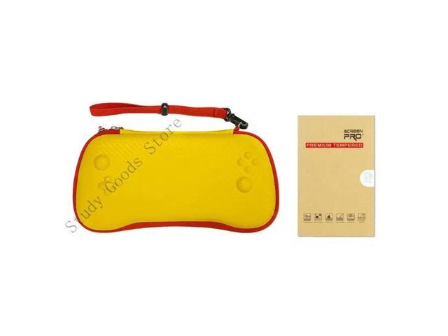 Carrying Pouches Shockproof Storage Case Organizers with Tempered Glass Screen Protector Suitable for RG557 Game Console