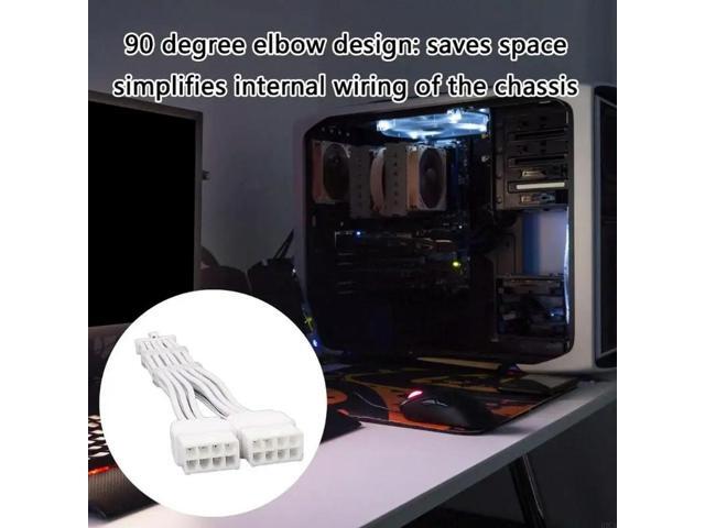 12VHPWR Graphics Card Cable Double 8PIN to 16PIN (12+4Pin) GPU Extension Cable Featuring Stylish White Embossed Finish