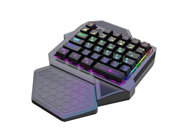 Handed Gaming Keyboard LED 35 Keys Portable Mini Gaming Keypad Ergonomic