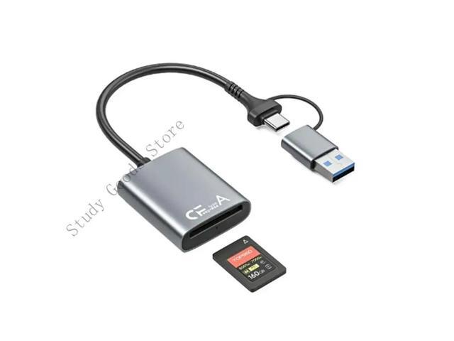 Aluminum CFast2.0 Card Reader USB Type C For DSLR Cameras Computers Laptops