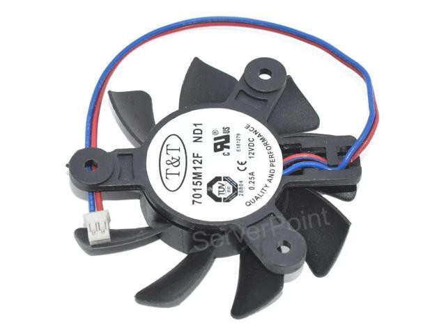 7015M12F ND1 DC12V 0.25A 2Wire 2Pin Graphics Video Card VGA Cooling Fan Fan Diameter 65mm Hole Spacing 47*47*47mm