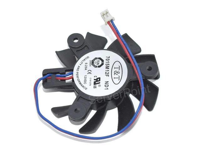 7015M12F ND1 DC12V 0.25A 2Wire 2Pin Graphics Video Card VGA Cooling Fan Fan Diameter 65mm Hole Spacing 47*47*47mm