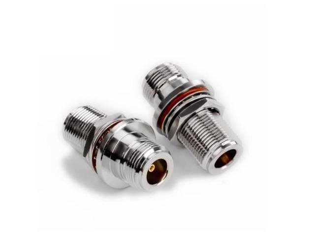 All copper RF adapter N-head N-type female head N-KKY N-head/L16 female head straight through waterproof strap nut washer