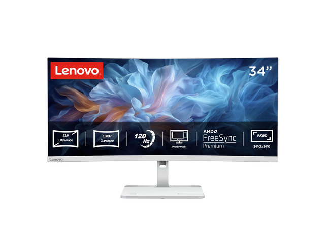 Lenovo L34W-4C 34-inch VA Curved WQHD 120hz Monitor