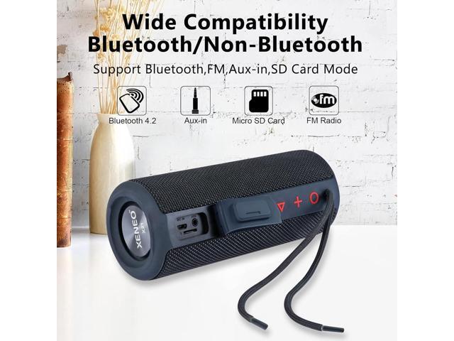X21 Dual Portable Bluetooth Speakers Waterproof Outdoor Wireless Stereo Pairing with FM Radio, Micro SD Card, IPX6, Aux Jack 30W for Home, Office,...