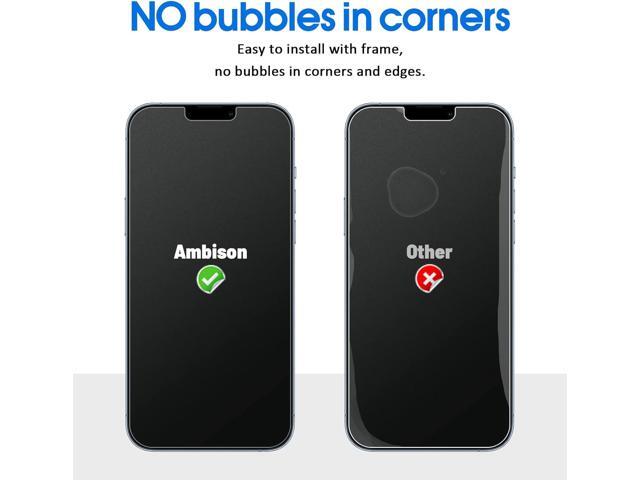 Ambison [2 Pack Matte Glass Screen Protector Compatible for iPhone 13 Pro Max 6.7inch [No Bubbles] [High Definition] Anti-Glare &...