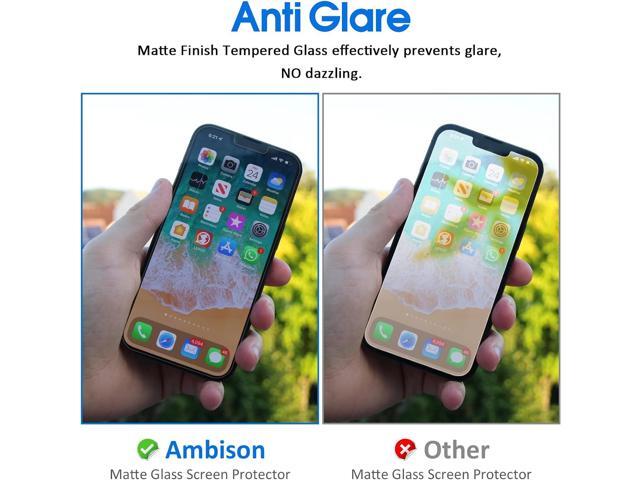 Ambison [2 Pack Matte Glass Screen Protector Compatible for iPhone 13 Pro Max 6.7inch [No Bubbles] [High Definition] Anti-Glare &...