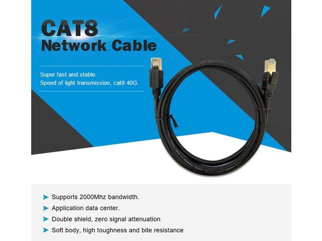 ULANSeN Cat8 Ethernet Cable, 15ft Supper Speed 26AWG 40Gbps, 2000Mhz with Gold Plated RJ45 Connector Cat8 LAN Network SSTP UV Cable, SSTP UV for...