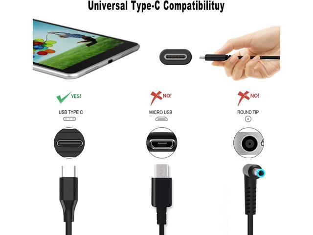 Universal USB C USB-C Chromebook Charger Replacement: 45W Type C Google Chrome Book. Laptop Charger for Lenovo/Hp/Dell/Acer/Asus/Samsung Cromebook....