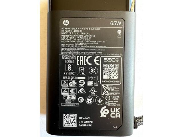 New Replacement HP 65W USB C AC Adapter for HP Spectre 13 x360 2019 13-AP Folio 13-ak0000 Elite x2 1013 G3, Comaptible P/N: L04540-001, L04650-850,.