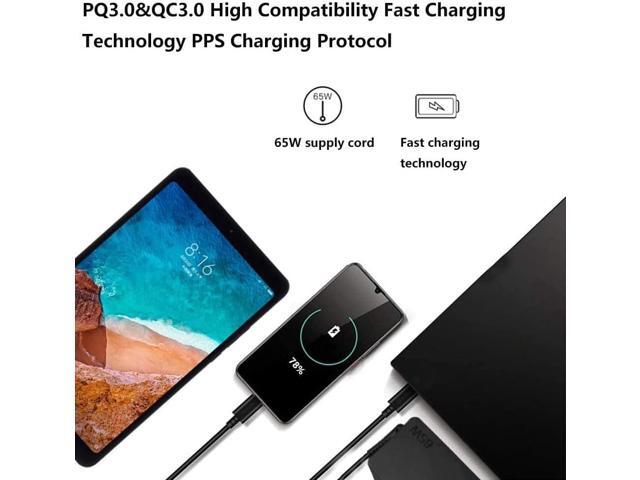 Universal USB Type C 65W 45W Laptop Charger Compatible with Lenovo, Dell, Hp, Acer, chromebook, Asus, Samsung, Sony Computer Charger Fast Charging...