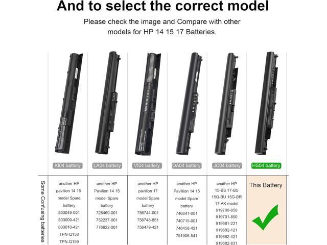 807956-001 807957-001 Replacement HS03 HS04 Laptop Battery for Hp 240 G4, 245 G4, 250 G4, 255 G4, 256 G4 Series fits Notebook 14 14G 15 15G HP...
