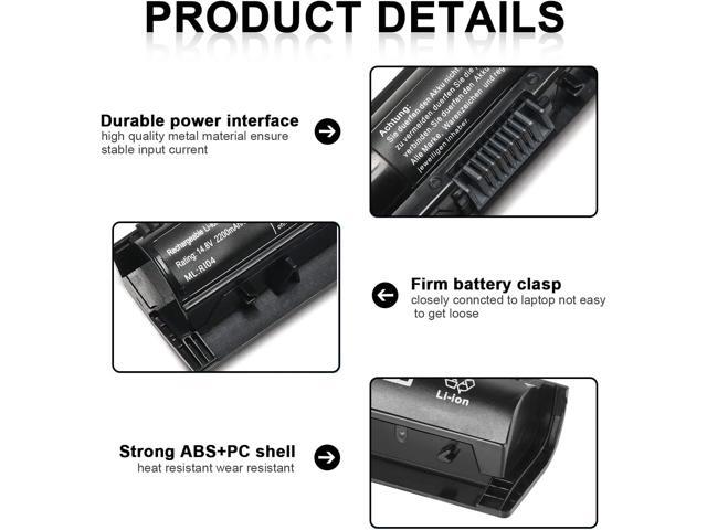 New Replacement RI04 RI06XL Notebook Battery for HP ProBook 450 455 470 G3 Envy 15-Q001TX Laptop Series Fit P/N Spare 805294-001 811063-421...