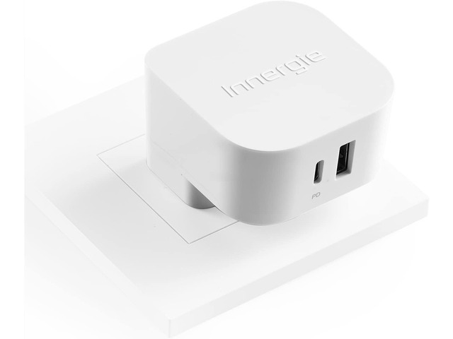 Innergie 45W USB C Charger, Dual Port Wall Charger 1 USB-C and 1 USB-A, PD 3.0 Fast Charging Block for iPhone 17/16/15 Pro Max, iPad, MacBook,...