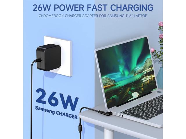 26W Chromebook Charger Adapter Compatible with Samsung 11.6' Chromebook 2 3 Series and More Power Supply Adapter