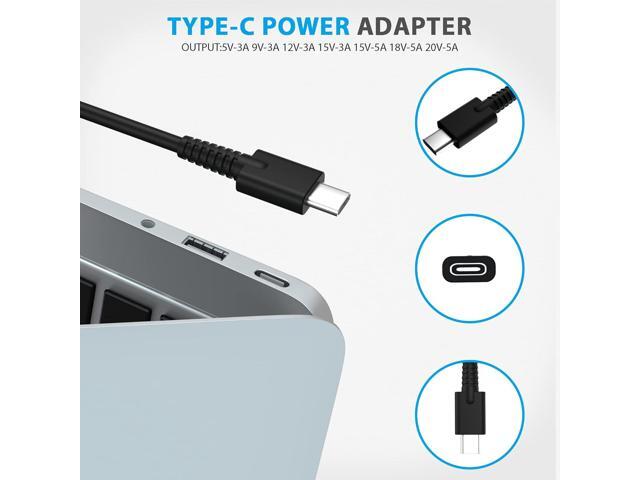 USB-C Laptop Charger 100W - 100W PD Charger Fit for Lenovo, ThinkPad/Yoga/Slim/ldeapad, HP, Acer, Mac Book Pro/Air 16, 15, 14, 13 Inch, MSI, Dell...