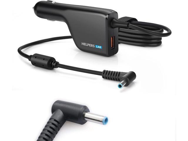 19.5V 3.33A 65W Blue Tip Car Adapter Charger with USB QC3.0 Compatible for HP Laptop Envy4 Envy6 EliteBook TouchSmart Folio Pavilion Stream Spectre...