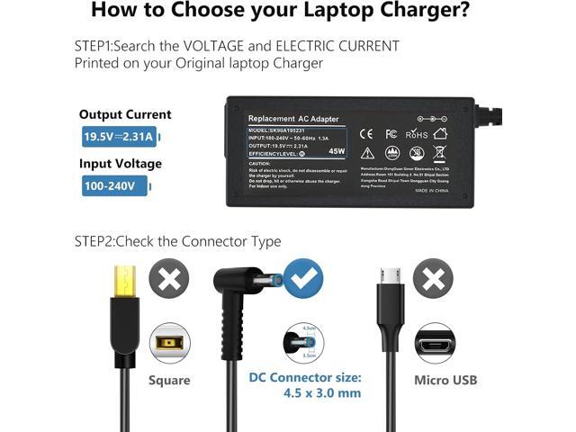 45W 19.5V 2.31A AC Adapter Laptop Charger for Hp 741727-001 719309-001 719309-003 721092-001 854054-002 740015-002 740015-003 15-dy1032wm 15-f272wm...