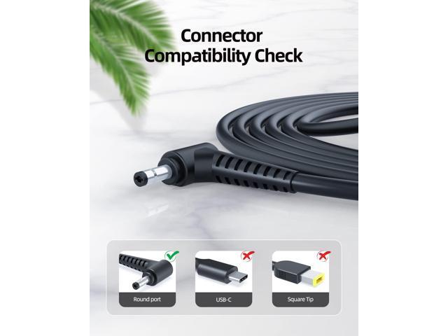 Charger for Lenovo, IdeaPad, (Safety Certified by UL), 65W 45W