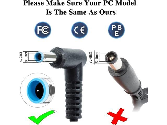 DTK 19.5V 2.31A 45W HP Ac Laptop Charger for Pavilion, Elitebook Folio, HP Stream Adapter for Notebook Computer PC Power Cord(Blue Tip: 4.5 X 3mm)