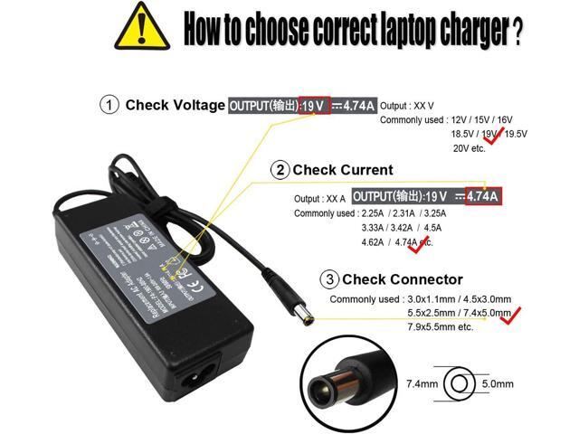 90W 19V 4.74A Adapter Charger Compatible with HP Probook 6560b 6570b 6550b 6470b 6450b 4530s 4540s 4440s 4430s, EliteBook 8460p 8470p 8440p 8560p...