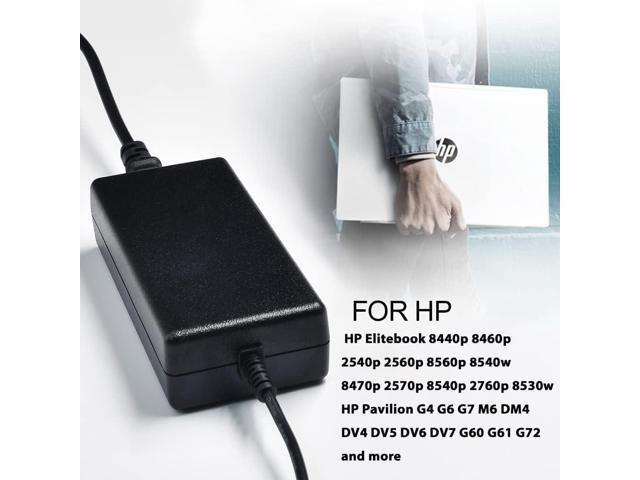 90w Laptop Charger for HP Elitebook 8570p 6930p 8440p 8460p 2540p 2560p 8560p 8540w 8470p 2570p 8540p 2760p 8530w HP Pavilion G4 G6 G7 M6 DM4 DV4...