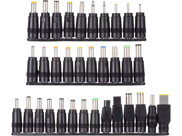 Outtag Universal 34pcs DC Connectors Plug Kit, 5.5mm 2.1mm Female Base to dc Adapter Tips, dc Power Jack Connector for Loptop Charger Barrel...