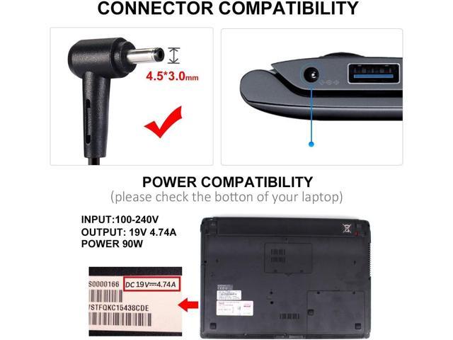 90W Laptop Charger for Asus Vivobook 15X 14X 16X 17X K1703Z M1703Q M1603Q D1603Q Y1603C Asus ExpertBook B1500 P2451F P751J Asus Q529Z Q524U Q534U...