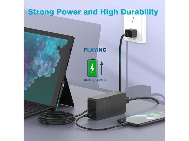 127W Charger for Microsoft Surface Book 3, Compatible with 102W Surface Book 2, 1, Surface Laptop Studio 2, 1, Windows Surface Pro/Laptop/Go, 10FT...
