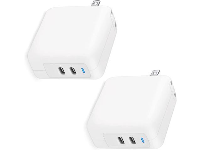 2022 New 35W Dual USB-C Port Power Adapter 2-Pack PD 3.0 GaN 35W USB-C Fast Wall Charger for MacBook Air, iPhone 14 13 12 11 Pro Max Plus, iPad,.