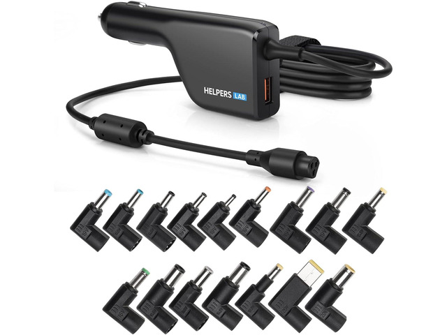 108W Universal Laptop Car Charger 90W with QC3.0 18W DC Adapter Power Supply 16V 18.5V 19V 19.5V 20V for HP Dell IBM Lenovo Acer Asus Compaq...