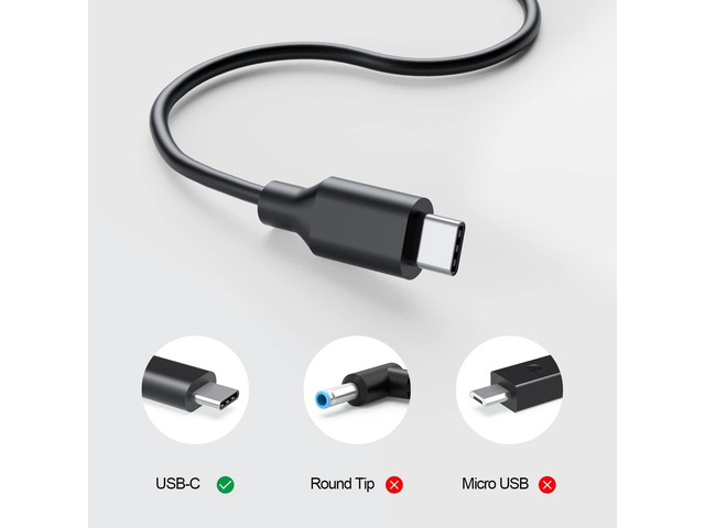 Fast Charger for HP Chromebook Charger, 45W, USB C