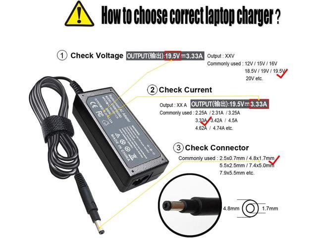 19.5V 3.33A 65W Charger Compatible with HP Pavilion TouchSmart Sleekbook 14-B109WM 15-B129WM 15-B119WM 15-B142DX 15-B143CL 14-B120DX 14-b000...
