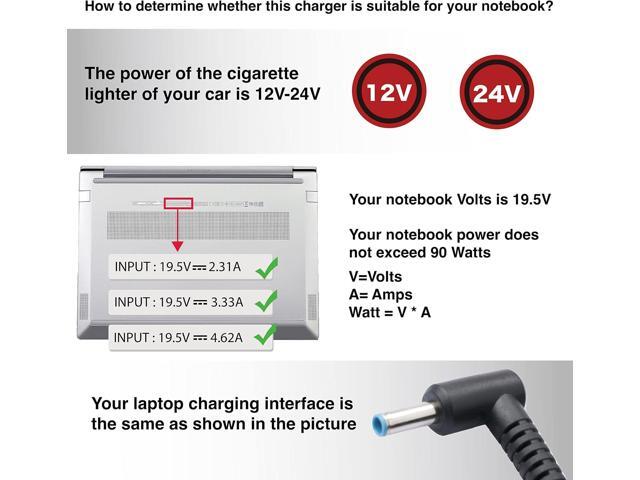 19.5V 4.62A 3.33A 2.31A Laptop Charger Compatible for HP Laptop Envy EliteBook TouchSmart Folio Pavilion Stream Spectre Zbook chromebook Notebook...