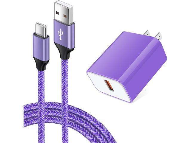 Fast Charger Compatible for LG Stylo 6/5/4 G8 G7 V60 ThinQ, Samsung Galaxy S25 S24 S23 S22 S21 A16 A15 5G A55 A53 A54 A14 A13 A12, Pixel 9 8 7 Pro,...