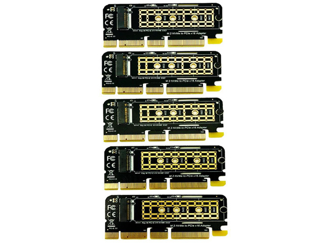 5PCS M.2 NVME Adapter M.2 M2 NVME PCIE to M2 Adapter PCI Express X16 X8 X4 Raiser SSD M.2 PCI-E Expansion Card for 2230-2280 SSD