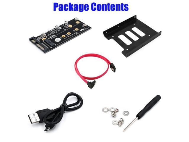 M.2 to USB SATA Adapter NGFF SATA-Bus M.2 KEY B to SATA 2.5 with USB 2.0 and 3.5 HDD Bracket Adapter Raiser for 2230-2280 M2 SSD